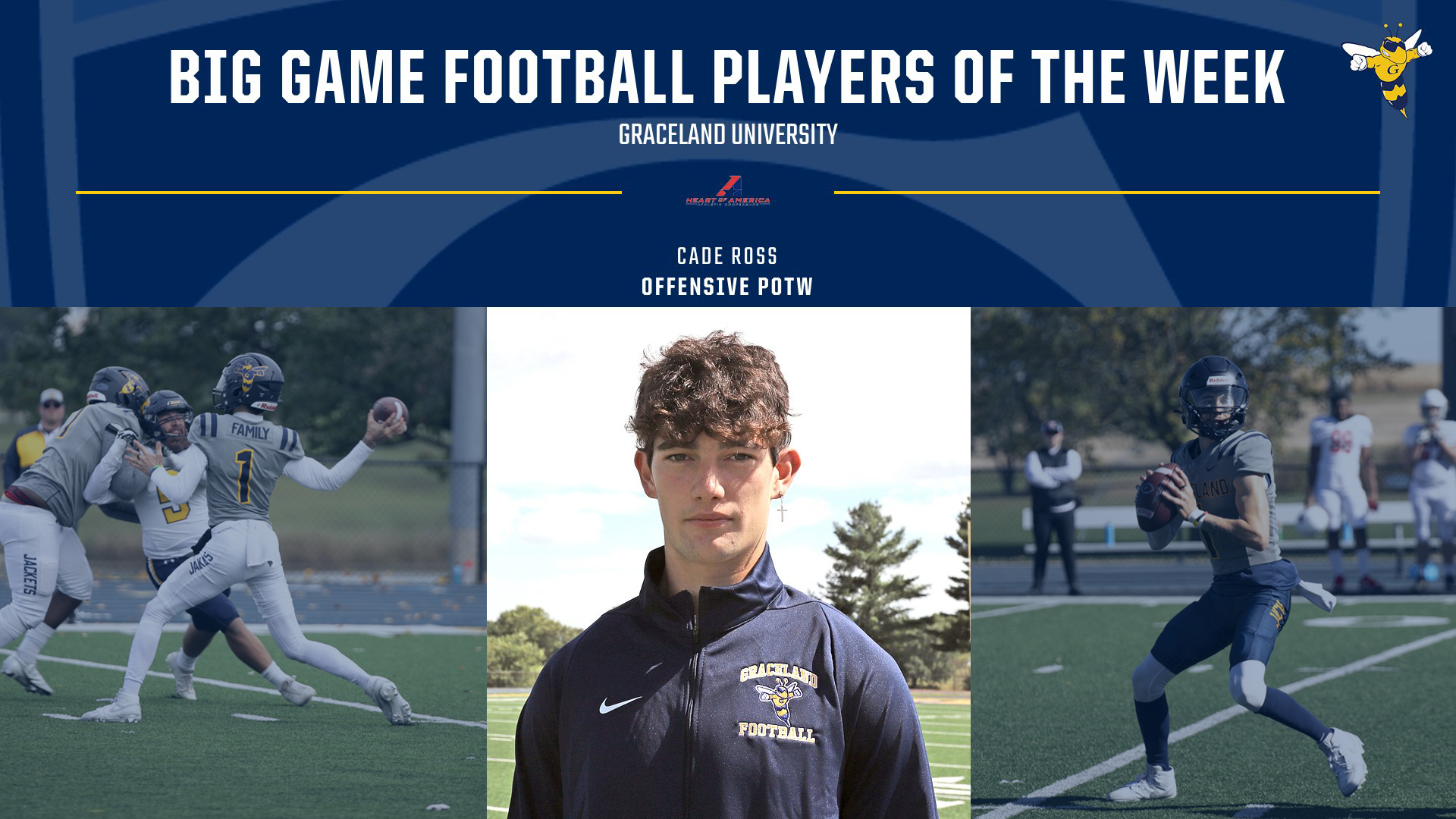 Ross Selected as Heart Big Game Football Offensive Player of the Week
