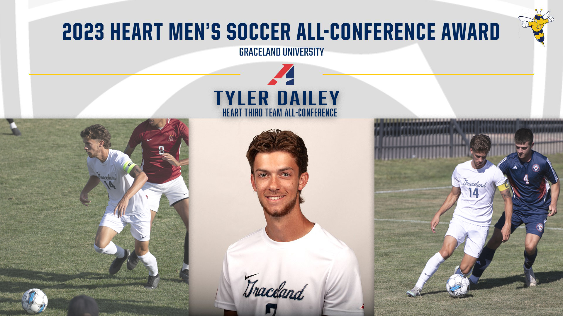 Dailey Earned 2023 Heart Men&rsquo;s Soccer Third Team All-Conference Award
