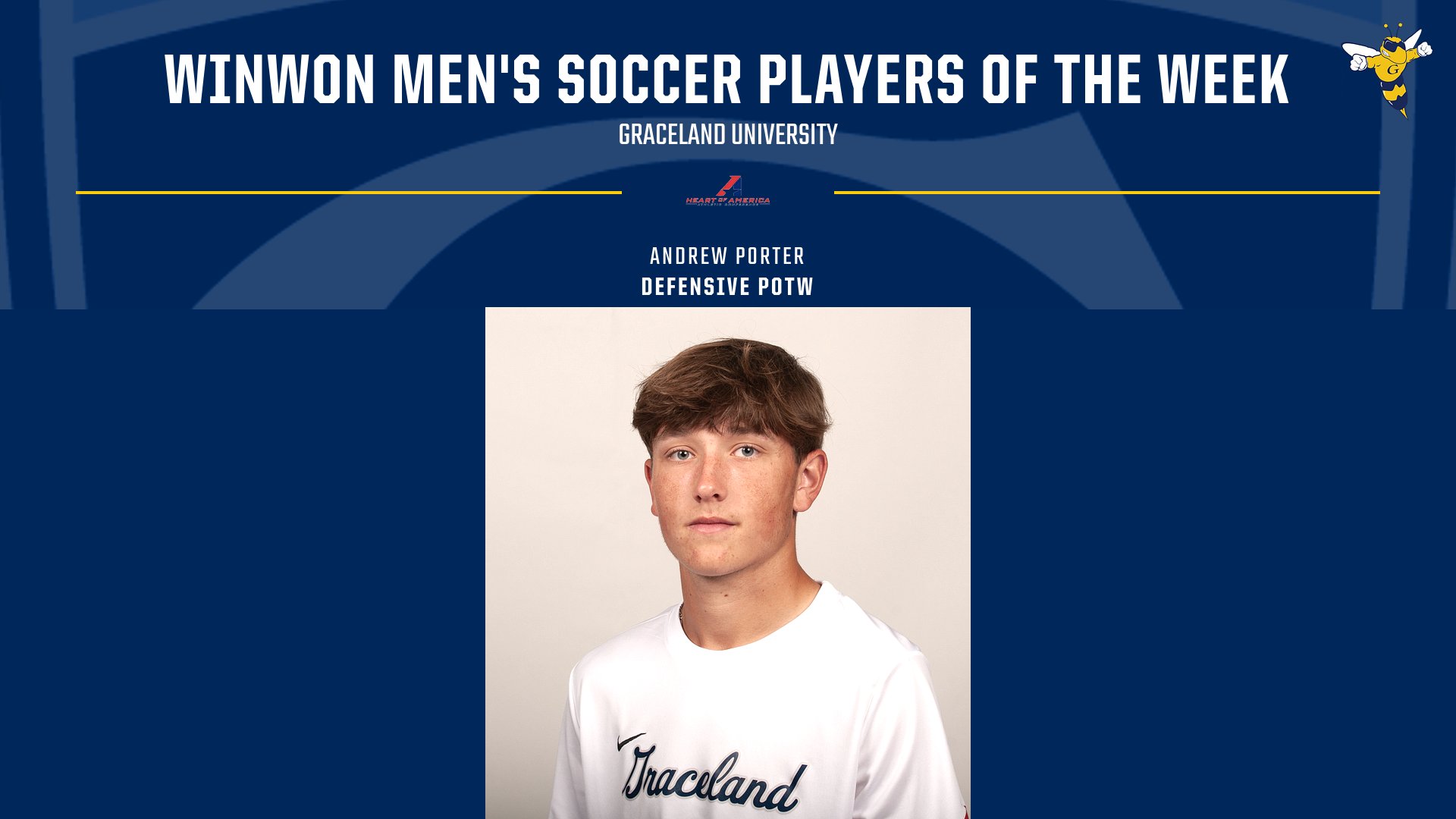 A. Porter Named Heart WinWon Men's Soccer Players of the Week
