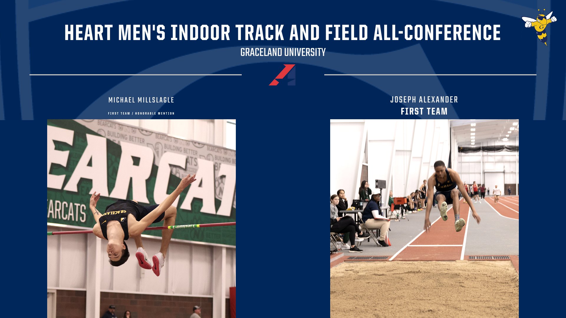 Millslagle and Alexander Earned Heart Men’s Indoor All-Conference Honors